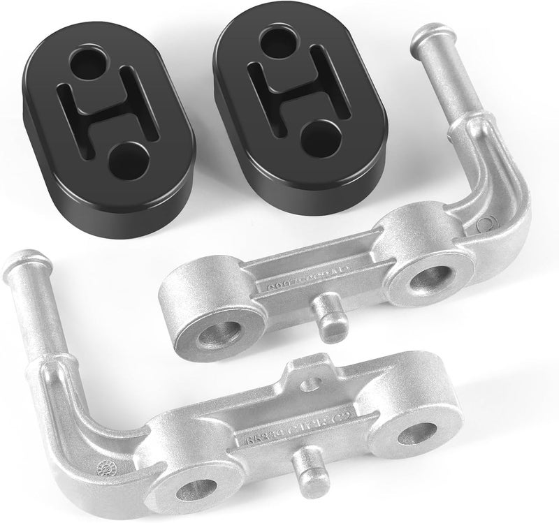 SOASEMBE Rear Left Right Exhaust Bracket Muffler Support Assembly 68275662AB 68395841AA Compatible with Dodge Ram 1500 3.0L 5.7L 6.2L 2019-2025 with 2PCS Rubber Isolator Hanger Muffler Bracket Replacement Kit - Image 1